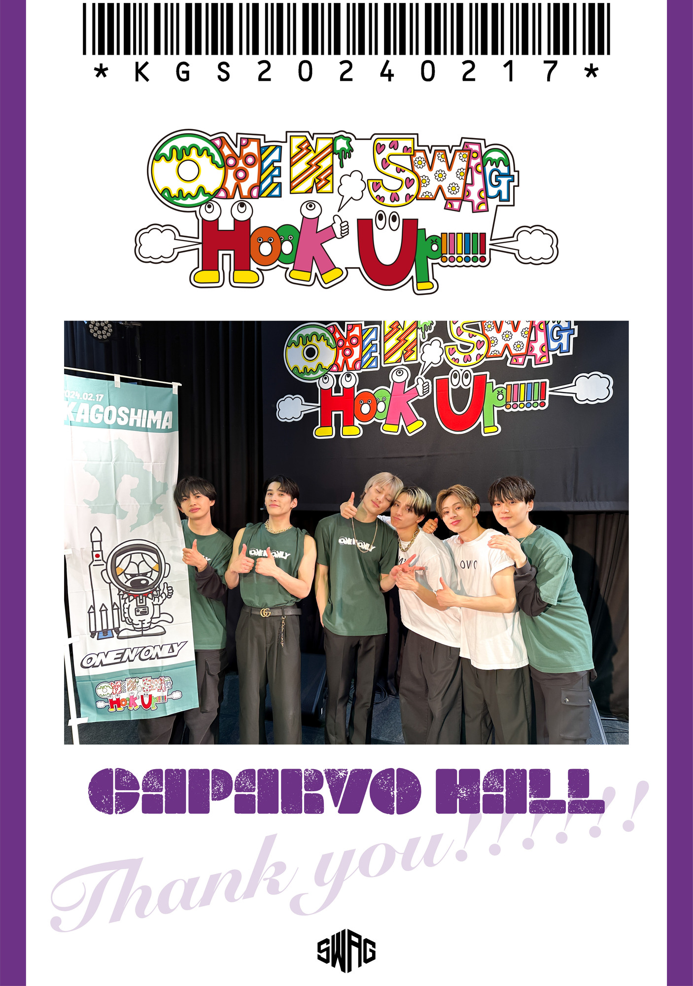 ONE N’ SWAG ～Hook Up!!!!!!～ ＠CAPARVO HALL