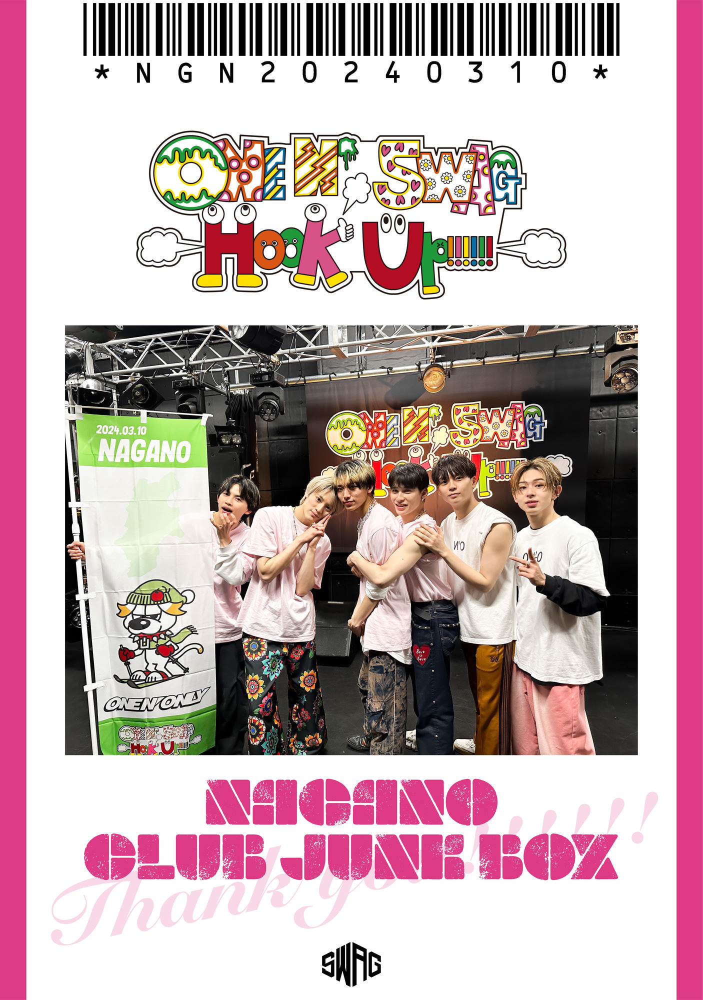 ONE N’ SWAG ～Hook Up!!!!!!～ ＠NAGANO CLUB JUNK BOX