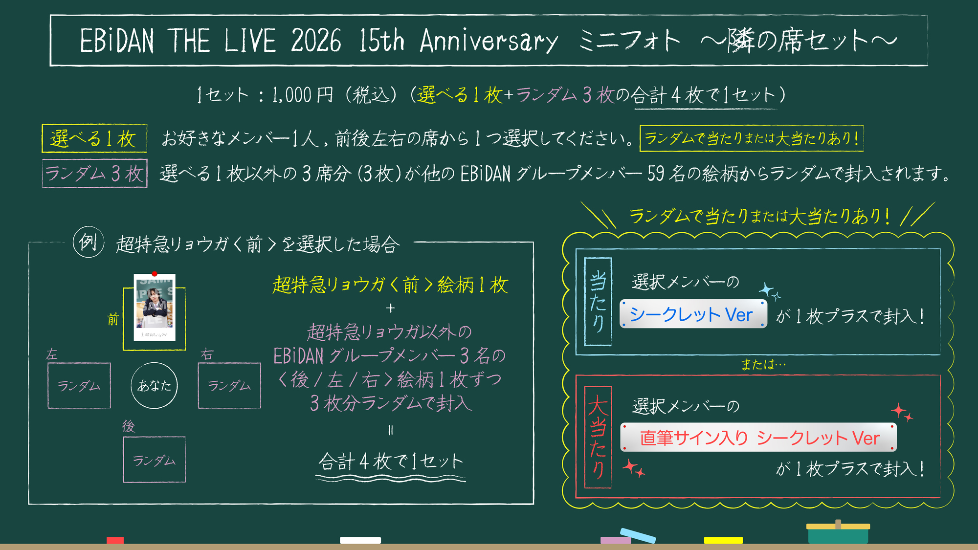 EBiDAN THE LIVE 2026 15th Anniversary」オフィシャルグッズ＆生写真